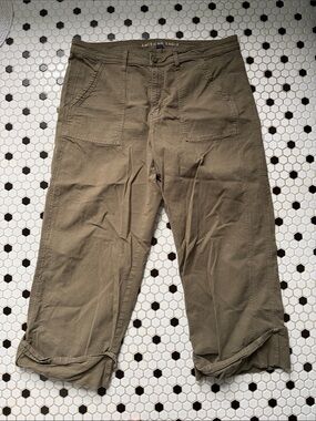 American Eagle Olive Utility Crop Pants